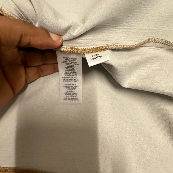 ELIE ELIE TAHARI Faux Leather Pencil Straight Tan Skirt - Picture 12 of 16